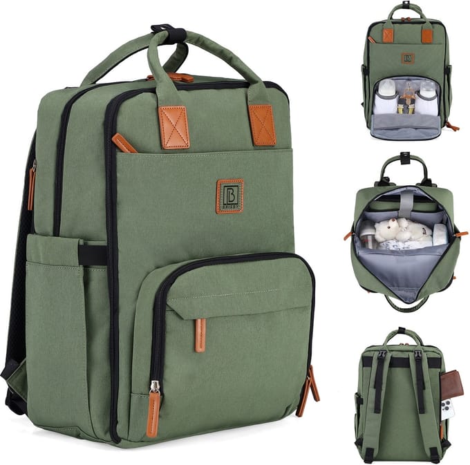 Brisby slijtvaste Luiertas – verzorgingstas – met buggymontage - Groen