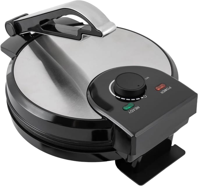 Roti Maker - Roti Maker Elektrice - Roti Pan - 30cm - 1000W - Zwart