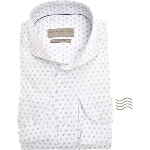 John Miller Overhemd Soft Dot Cutaway Tailored Groen / male