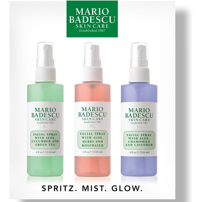 Mario Badescu Spritz Mist & Glow Set 354 ml - 3x118ml