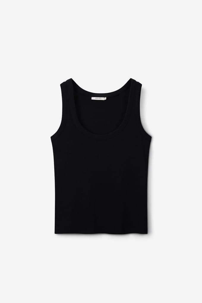 Sissy-Boy - Zwart rib singlet