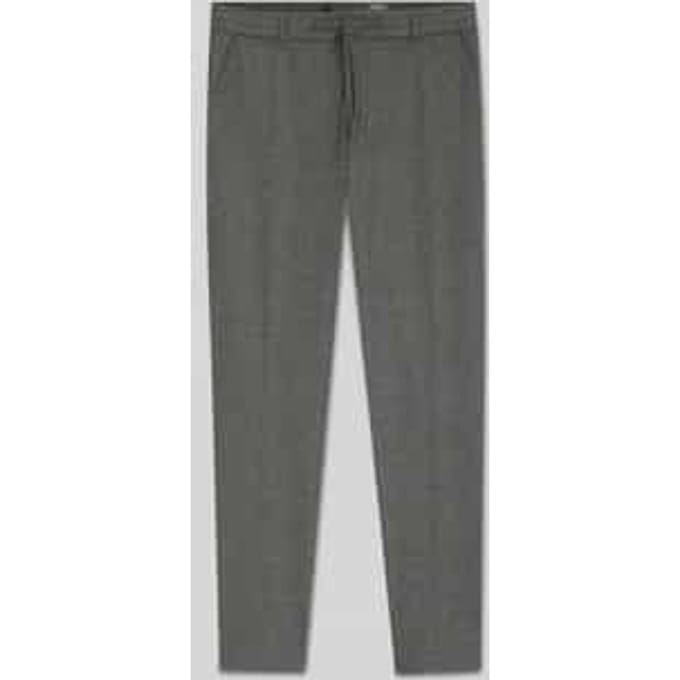 Tapered stoffen broek met wol Model 'PERIN'