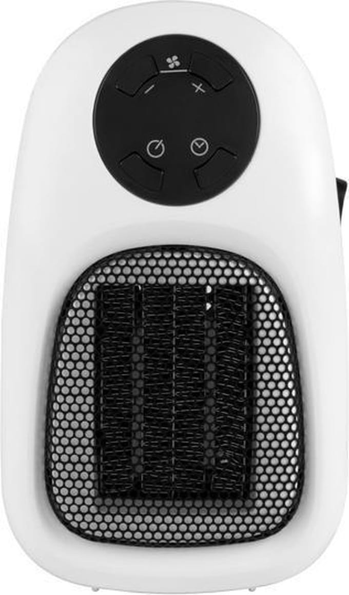 Thuys Stopcontact Verwarming - Verwarming - Kachel - 2 Warmtestanden - 500 Watt - Timerfunctie - Wit