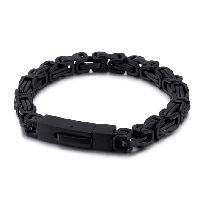 Donkere Koningsarmband – Schakelarmband – Edelstaal – Ø 7mm