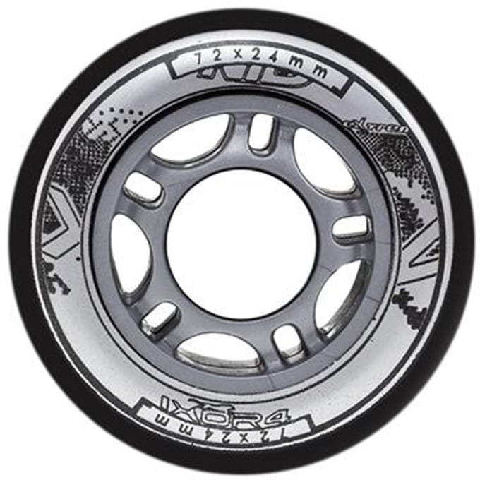 Nils Extreme - PU 72x24 Kogellagers - 82A - Zwart - 4 stuks