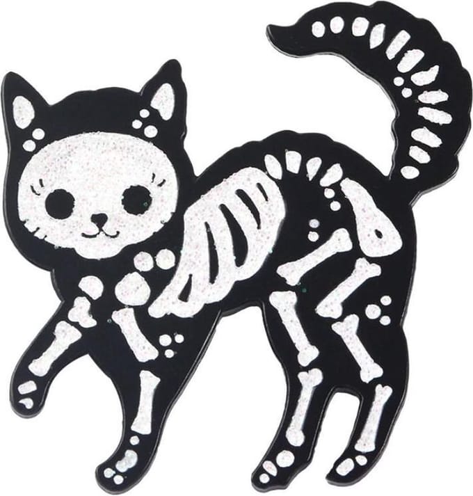 Kledingspeld - Pin - Broche - Enamel pins - Halloween kat 1 stuks