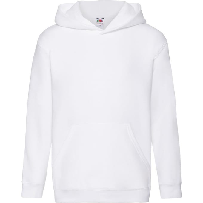 Fruit of the Loom Sweatshirt met capuchon voor kinderen/Kinderen (Wit)