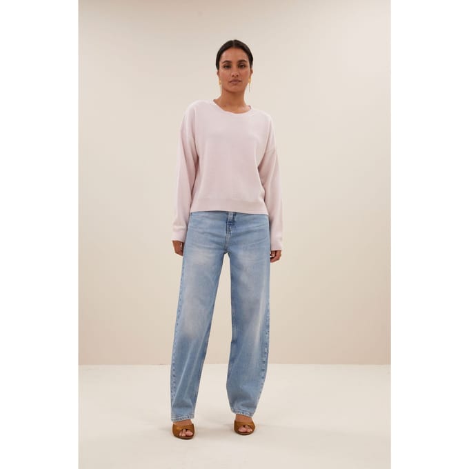 By-Bar Holly Ls Pullover Oyster Size: M | Sweaters Outlet | Dames | Roze