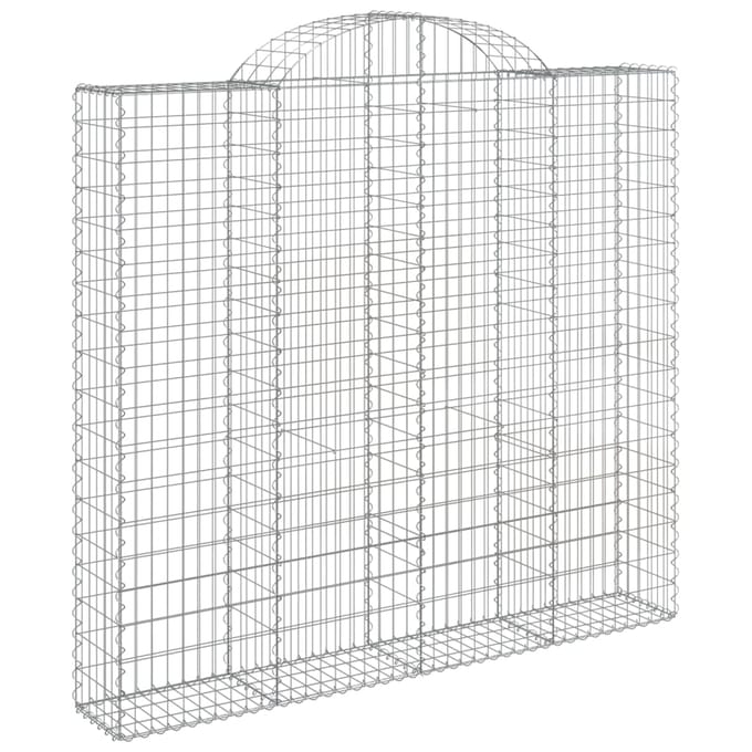 vidaXL - Schanskorf - gewelfd - 200x50x180/200 - cm - gegalvaniseerd - ijzer