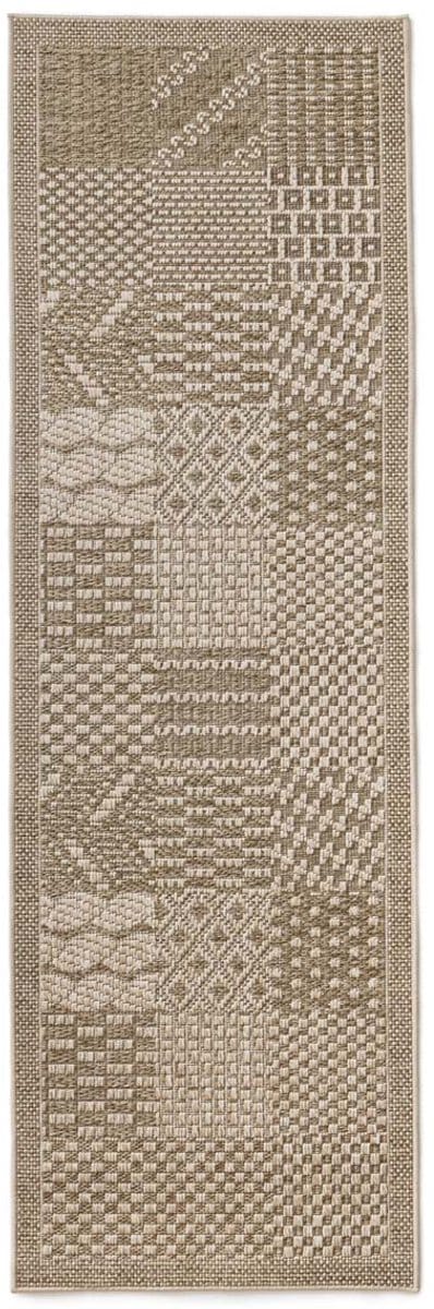 Jute balkonkleed - Alvra Tile beige 80x250