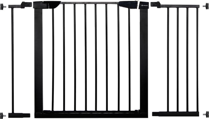 Springos Traphekje | Traphek | Veiligheidshekje | Metaal | Zwart | 111 - 117 cm