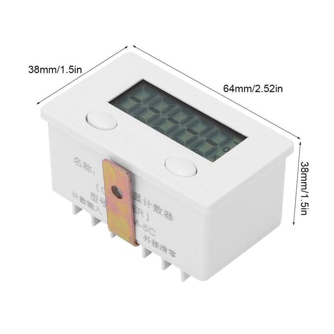 BERM Digitale Teller BEM5C 5 Cijfers 0~99999 LCD Display Elektronische Tally Teller gray