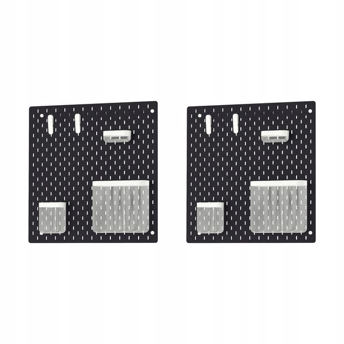 2x SKÅDIS Perforatiebord Combinatie Zwart 56x56 cm