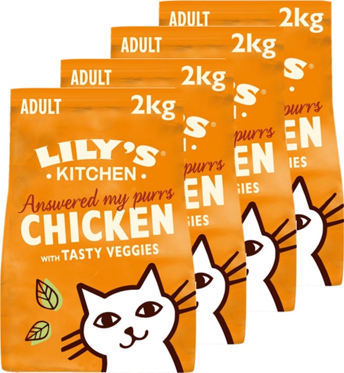 Lily's Kitchen - Kattenvoer - Droogvoer - Kip met Groenten - 4 x 2 kg