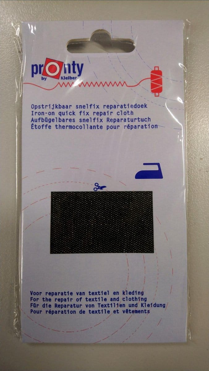 PRONTY REPARATIEDOEK SNELFIX - ZWART JEANS - PER STUK.