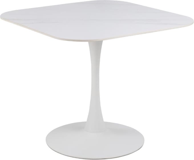 Eettafel Orin Keramiek Wit 90cm - Giga Living