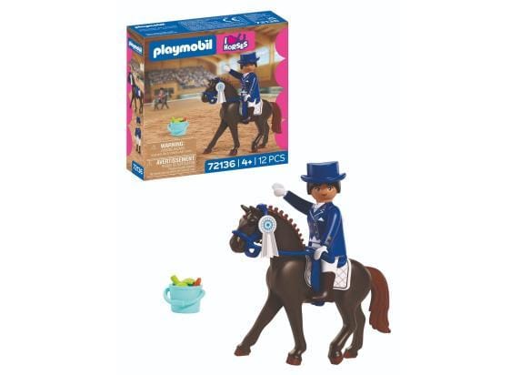Playmobil paarden dressuurrijden speelgoedset met accessoires - 72136.