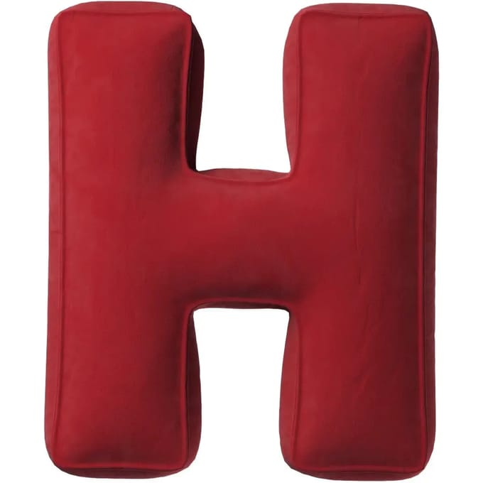 Kussen letter h Yellow Tipi Posh Velvet