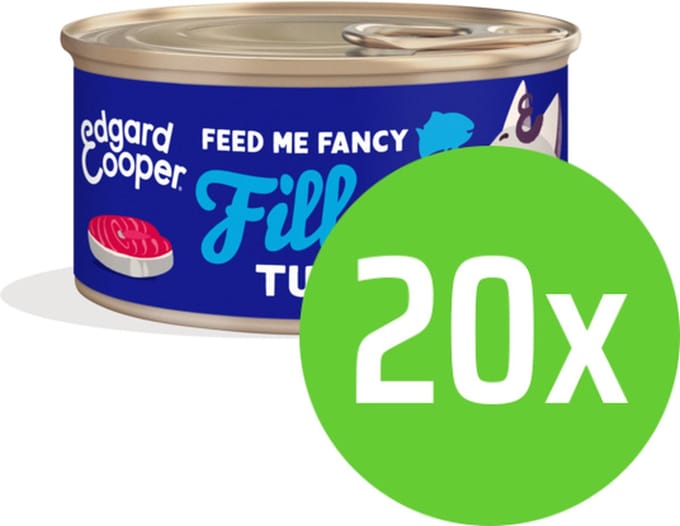 Edgard & Cooper Kattenvoer Fillets Tonijn 70 gram - 20 blikjes