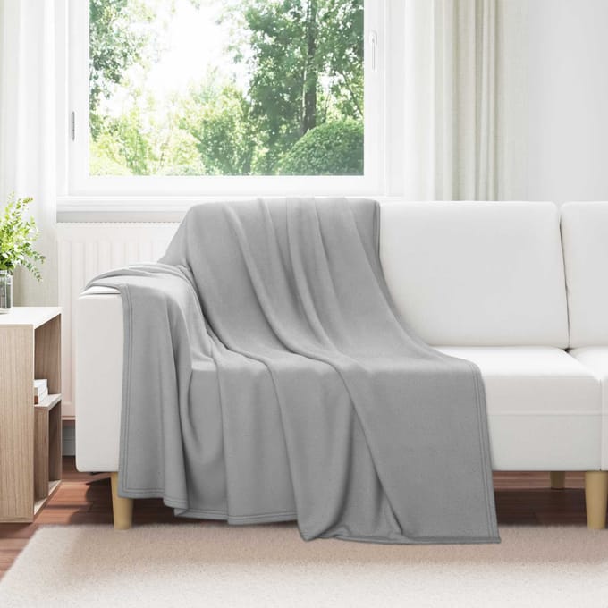 vidaXL - plaid - Grijs - 200 - x - 150 - cm - 0.42 - kg - Fleece