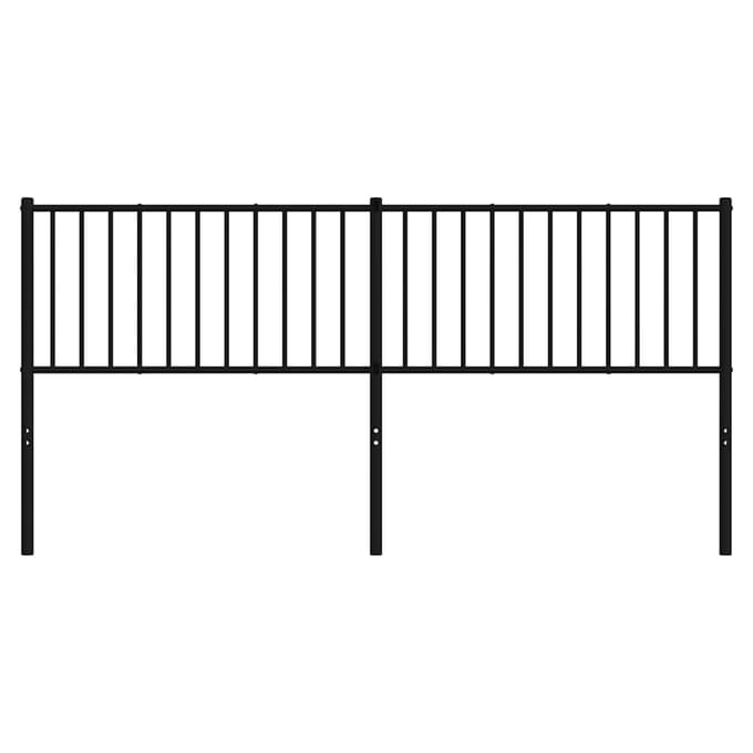 vidaXL Vervangend hoofdbord 180 cm metaal zwart