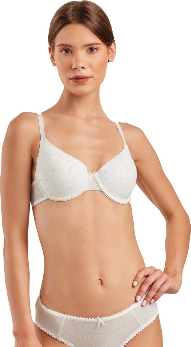 Vanilla - Dames Lingerie, Bh, Beugel beha - Wit - Maat 75B