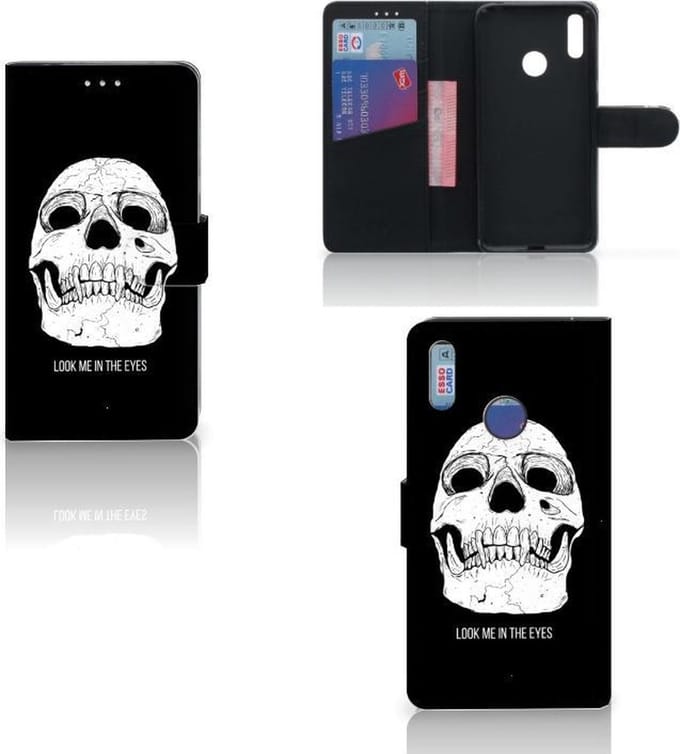 Telefoonhoesje met Naam Huawei Y7 (2019) Skull Eyes