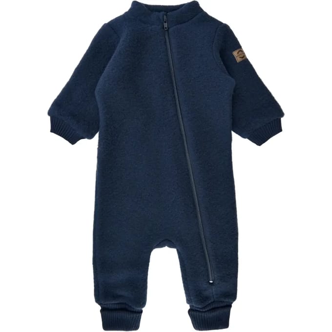 Geribde baby romper van wol Mikk-Line