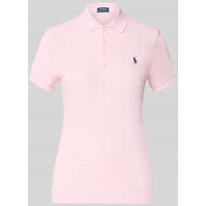 slim fit poloshirt van katoenmix