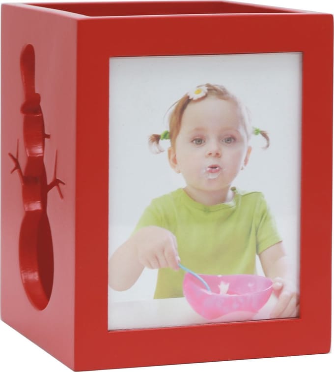 Deknudt Frames theelichthouder S67HE4 E2B - rood - sneeuwman - 6x7 cm