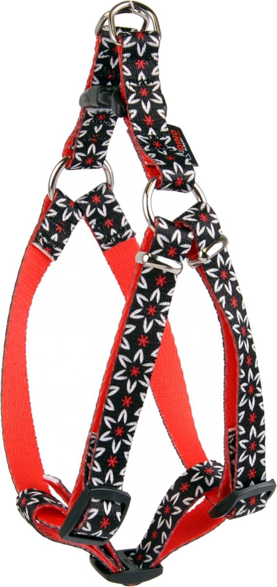 Zwarte verstelbare bretels met bloemenpatroon 15mm/40-50 cm DINO
