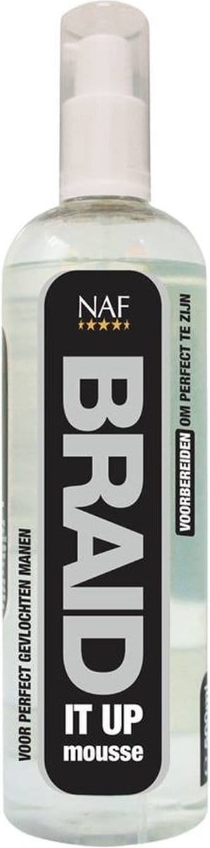 NAF Braid It Up Mousse - vlechten knotten wedstrijdtoebehoren invlechten vlechttoebehoren inknotten