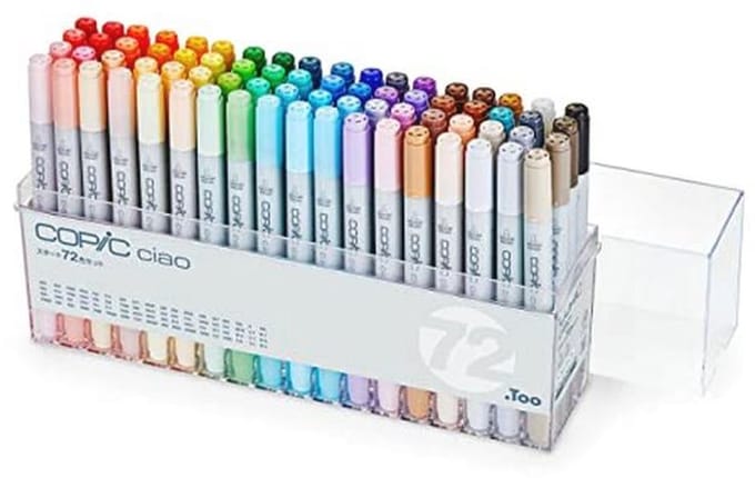 Startset voor illustratiemarkers - 72 kleuren
