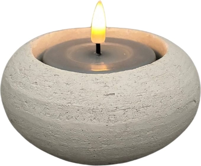 STILL - Waxinelichthouder - Maxi - Beige - Set van 2 stuks - 10 x 4 cm