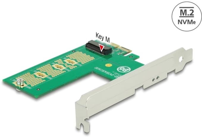 Delock PCI Express x4 Card > 1 x internal NVMe M.2 Key M – cross format