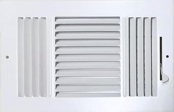 3-Weg Gestempeld Gezicht Stalen Plafond/zijwand Luchttoevoerregister 10"x6"