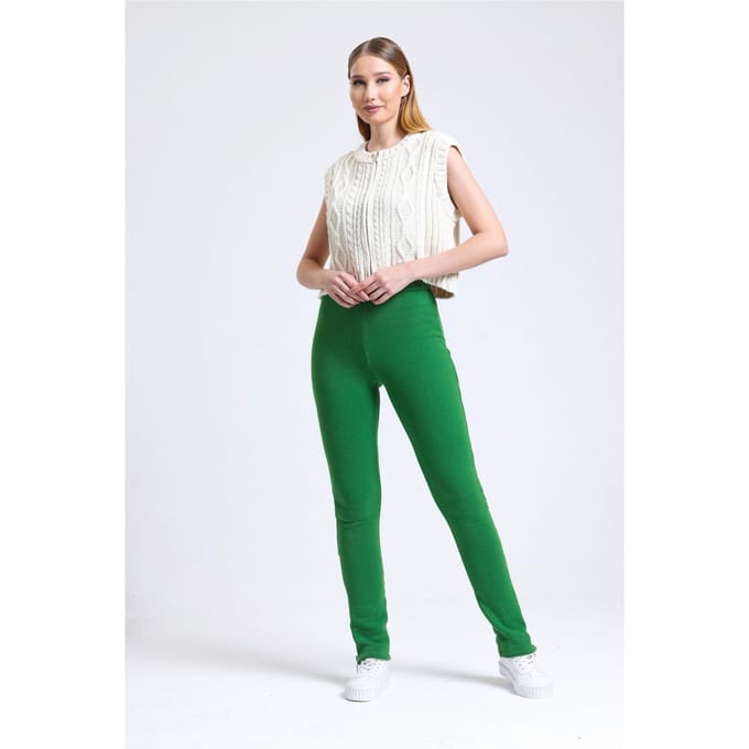 Hoge Taille Zip Slit Sweatpants Trouserbroek