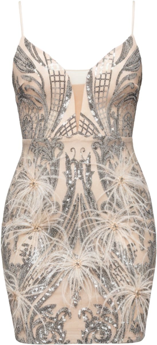 LARICA Jurk - Rits - Jurk Beige S