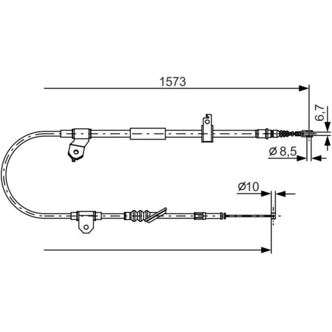 Kabel, parkeerrem BOSCH 1 987 482 299