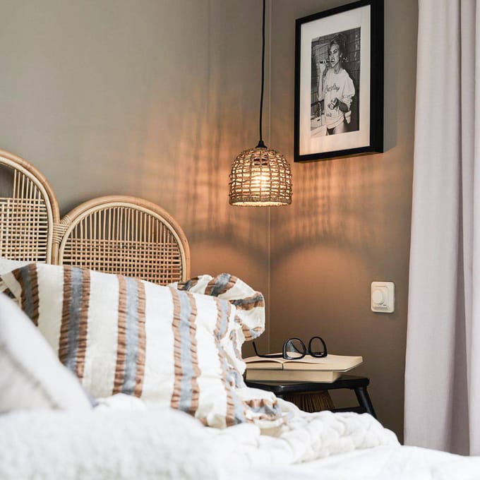PR Home Hanglamp Cebu, Ø 17 cm, Lampakanay, naturelbruin
