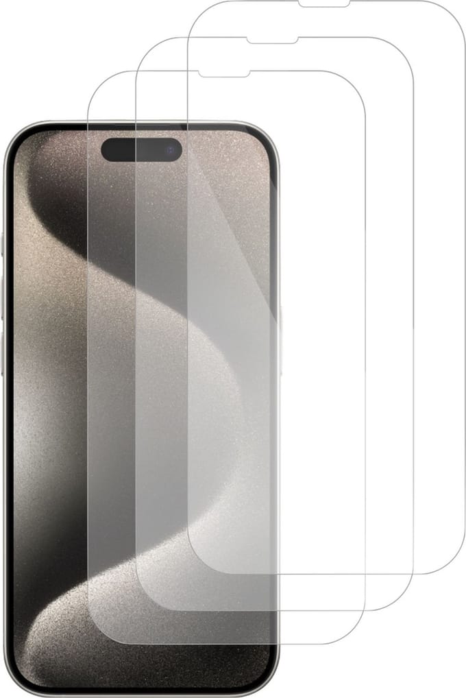 3x Screenprotector geschikt voor iPhone 15 Plus – Gehard Glas - Proteqt+