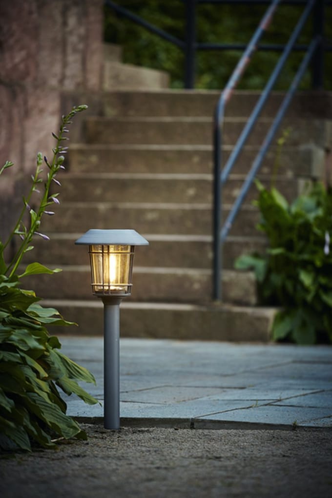 RTM Lighting Solar Priklamp -Antraciet -Warm Wit -60CM -Zonne-Energie