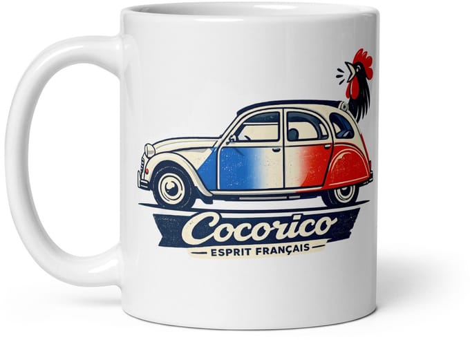 De2pktjes - Keramische Mok 2CV Cocorico – Esprit Français | Specials Collectie