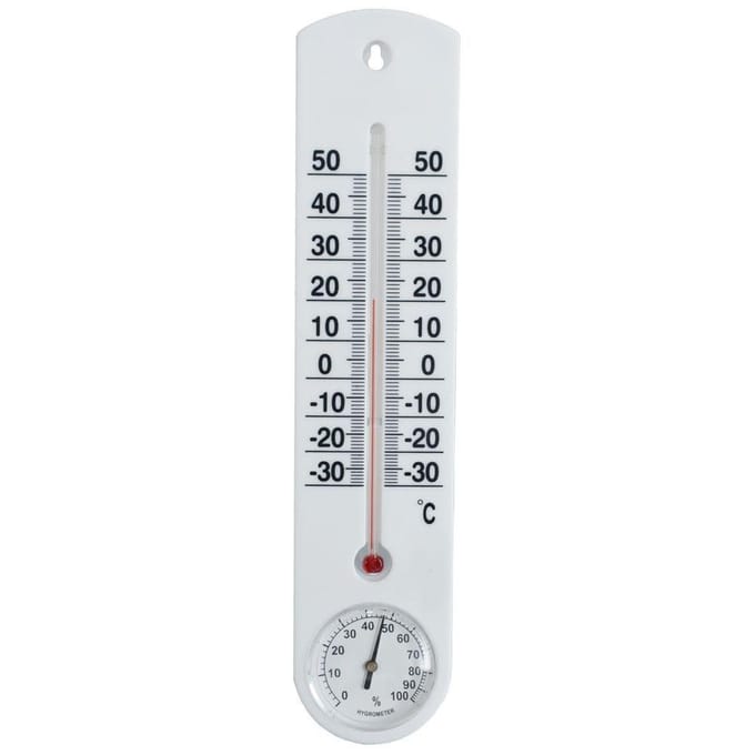 Orion - Thermometer met Hygrometer - 25 cm - Leesbare Schaal - Duurzaam