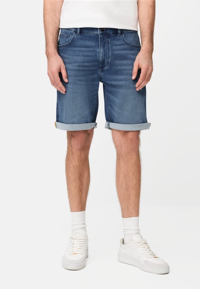 camel active fleXXXactive® Jeans shorts van katoenmix - Maat - Indigoblauwmenswear-40IN