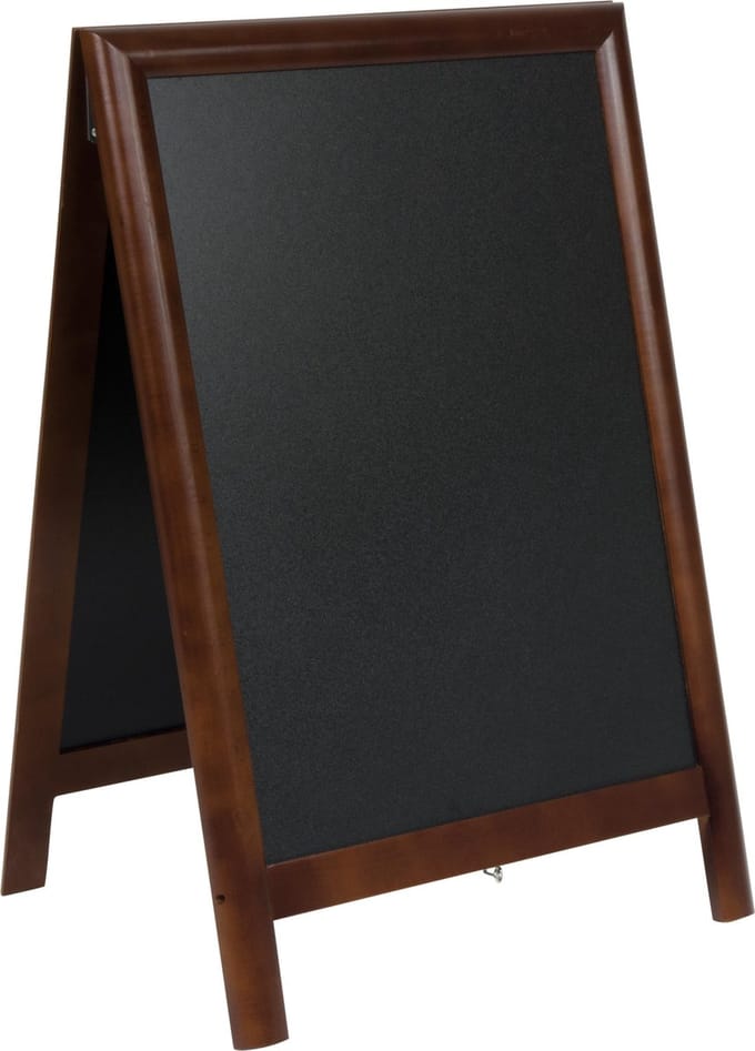 Securit® Deluxe kleine rubberhout-bestratingplank, donkerbruin, 85 cm