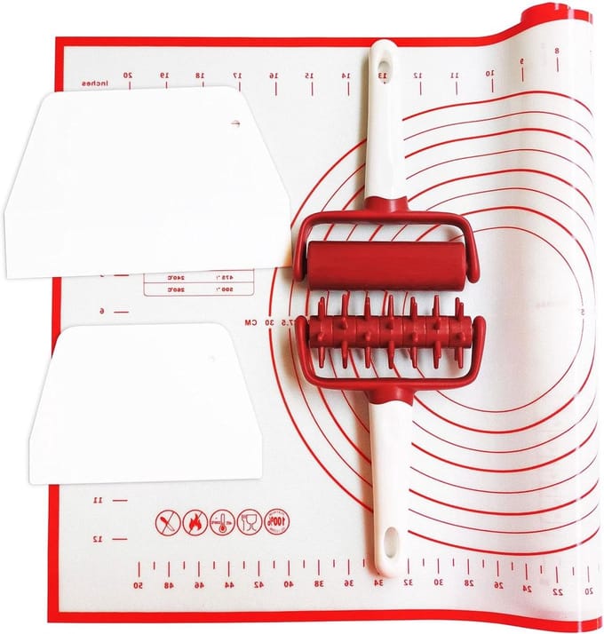Deeg Gereedschap Set - Pizza Roller Docker - Bakken en Pizza Maken - 5 Delige Set - Niet gespecificeerd