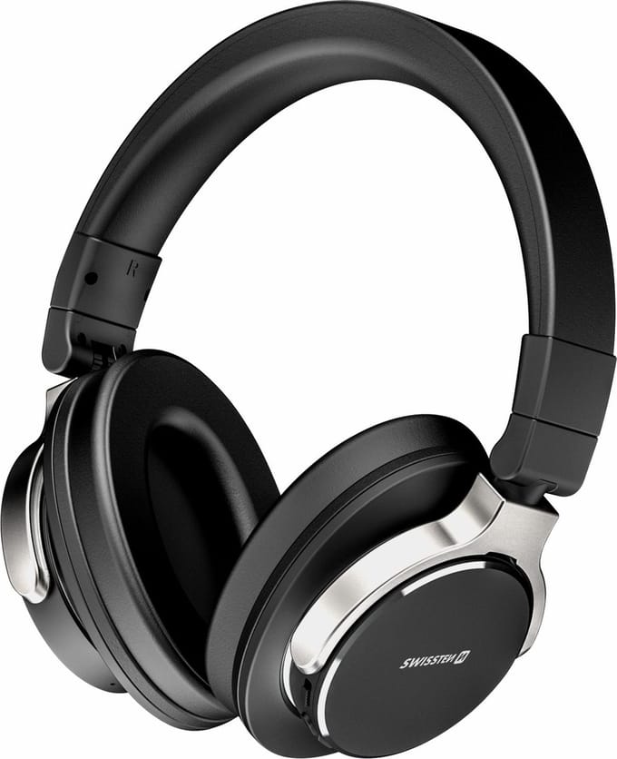 Swissten Jumbo - Draadloze Bluetooth Over-ear koptelefoon - Zwart