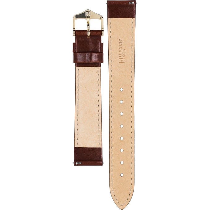 Hirsch Horlogeband -  Osiris Middenbruin - Leer - 16mm