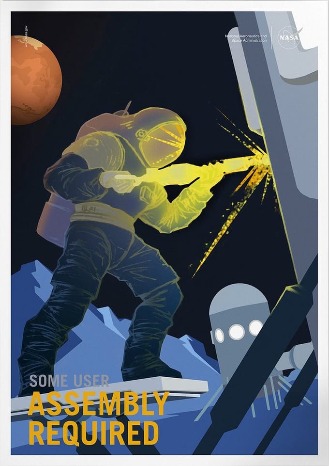 Some User Assembly Required | Space, Astronomie & Ruimtevaart Poster | A3: 30x40 cm